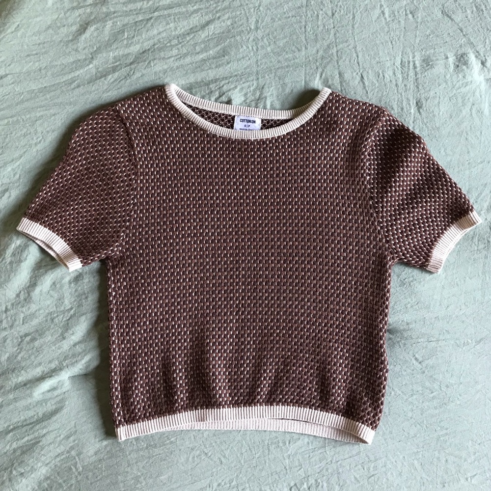 CottonOn Ribbed Short Sleeve Top